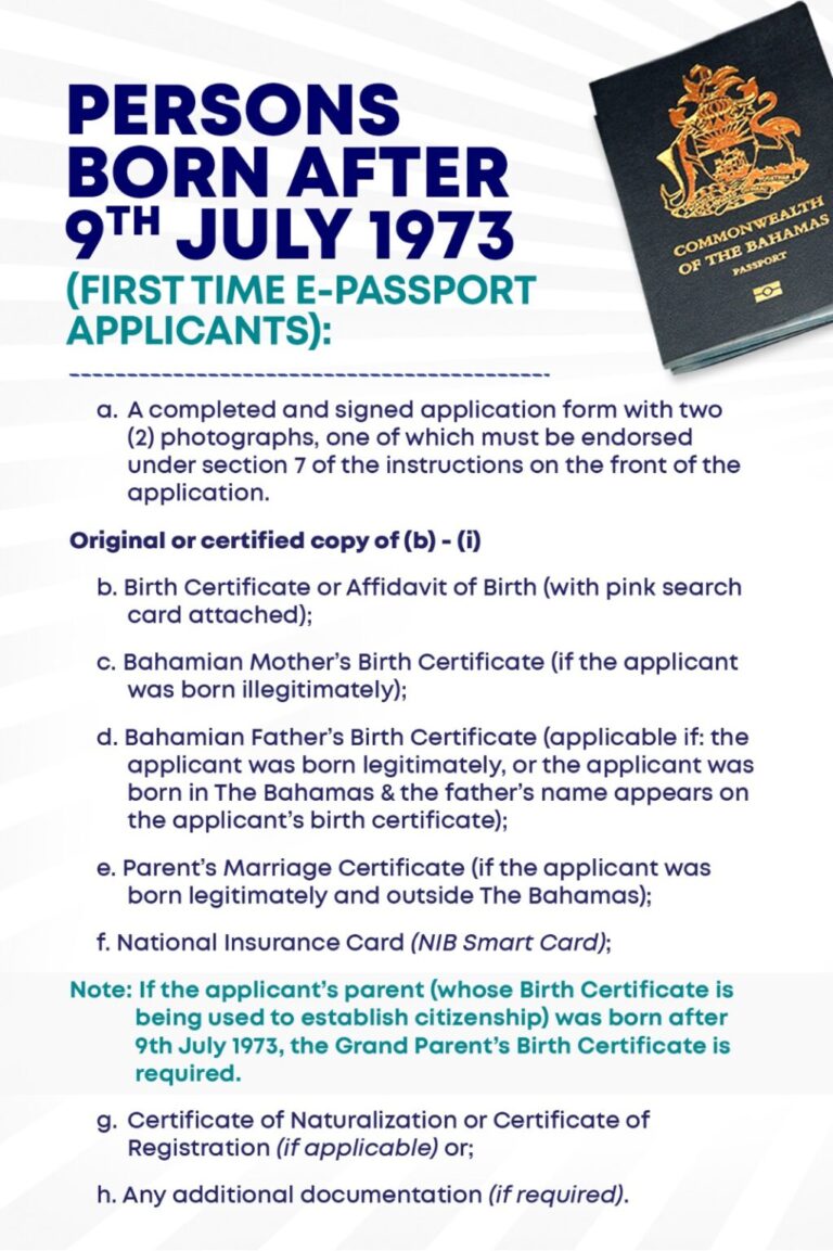 First-time Passport Requirements