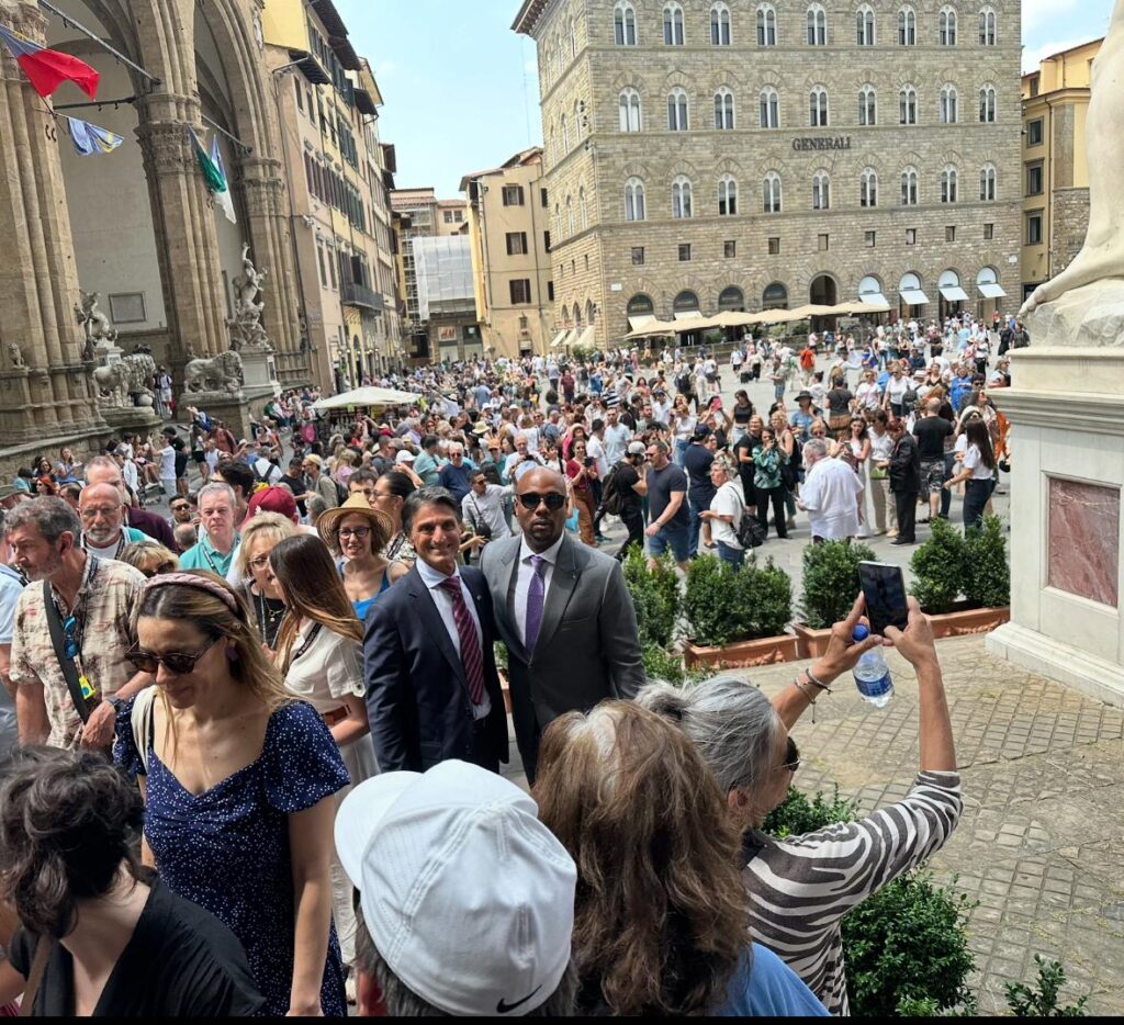 Honorary Consul Andrea Cecchi and Deputy High Commissioner Antonio Butler