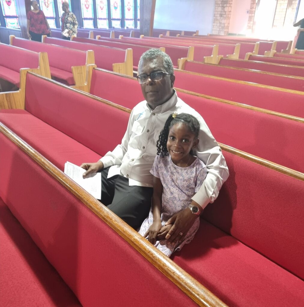Minister Mitchell meets with 6 year old Louren Alleyne