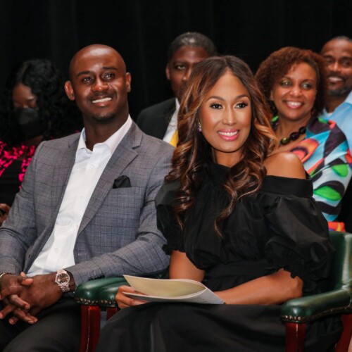 Ambassador to CARICOM Leslia Miller-Brice and her husband Leander Brice take in the festivities