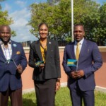 (L-R): Ambassador At-Large Ron Pinder, H.E. Leslia Miller-Brice and Parliamentary Secretary Jamahl Strachan.