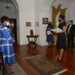 HE Leslia Miller-Brice presenting Letters of Credence to President or Barbados, HE The Most Honourable Dame Sandra Mason