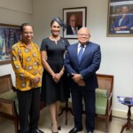 (L-R): HE Mr David Comissiong, Ambassador of Barbados to CARICOM, HE Leslia Miller-Brice, Ambassador of The Bahamas to Barbados and Sen Dr The Most Hon. Jerome Walcott, Minister of Foreign Affairs and Foreign Trade.
