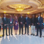 From left to right Mr. Heroy Clarke, Member of Parliament for Jamaica, Mr. Rabin Parmessar, Member of Parliament for Suriname, The Hon. Edmund Hinkson, Member of Parliament for Barbados, The Hon. Carolyn Trench-Sandiford, Member of Parliament for Belize, Mr. Esmond Forde, Member of Parliament for Trinidad and Tobago, Mr. Jeremiah Norbert, Member of Parliament for Saint Lucia, Mr. Dew Sharman, Member of Parliament for Suriname and Mr. Jamahl Strachan, Parliamentary Secretary and Member of Parliament for The Bahamas.