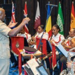 The Royal Bahamas Police Force Pop Band performs at the opening ceremony for Diplomatic Week 2023