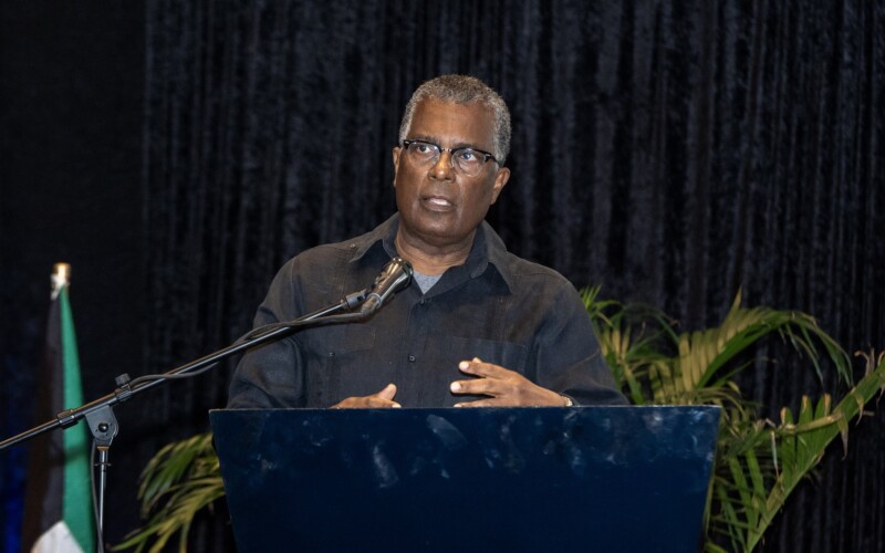 Foreign Minister the Hon. Frederick A. Mitchell gives remarks at the opening ceremony for Diplomatic Week 2023