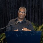 Foreign Minister the Hon. Frederick A. Mitchell gives remarks at the opening ceremony for Diplomatic Week 2023