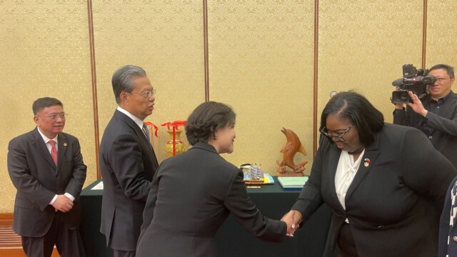 Speaker Deveaux meeting with senior Chinese officials.